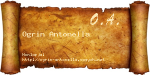 Ogrin Antonella névjegykártya